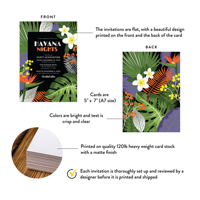 Havana Nights Tropical Party Invitation