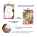 Bat Mitzvah invitation card with tropical design on front and back