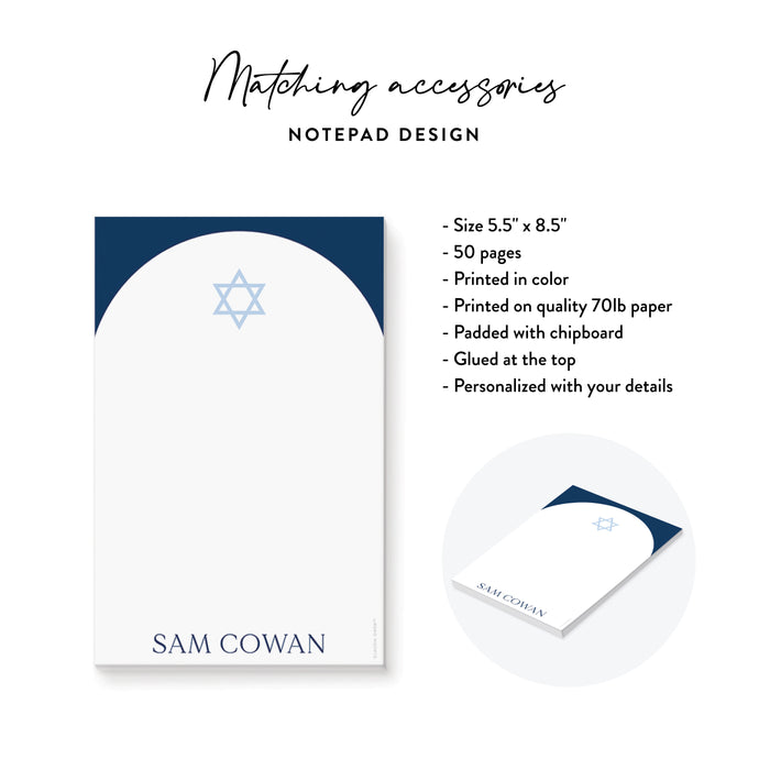 Photo Bar Mitzvah Invitation Personalized Jewish Celebration Card