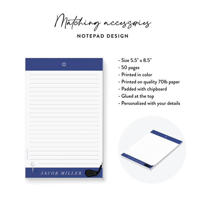 Golf Bar Mitzvah Invitation Sports Theme Design