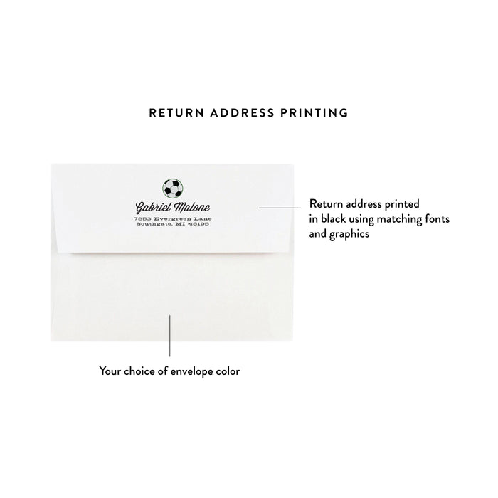 Soccer Bar Mitzvah Invitation Green Sports Party Invite