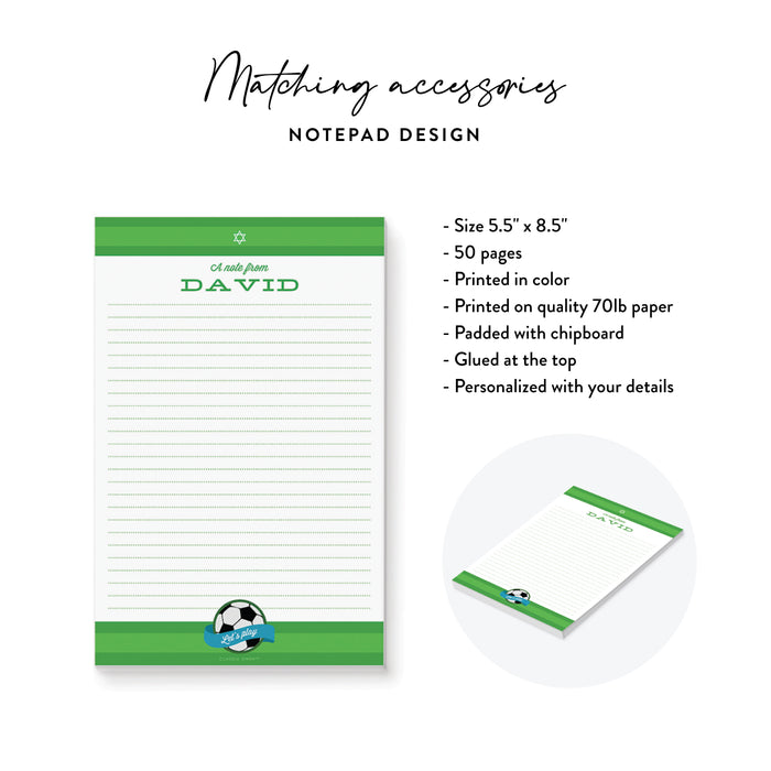 Soccer Bar Mitzvah Invitation Green Sports Party Invite