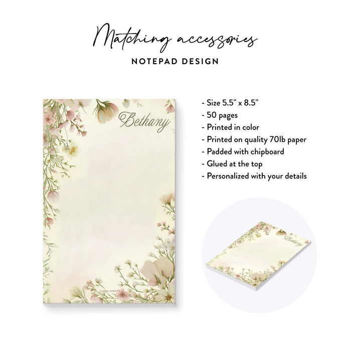 Personalized Blush Wildflower Garden Wedding Invitation