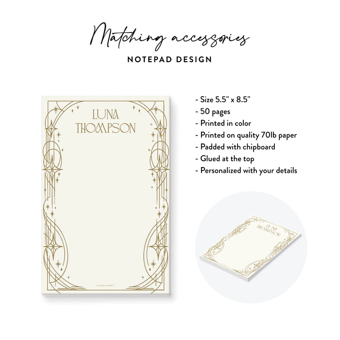 Personalized Celestial Art Deco Wedding Invitation