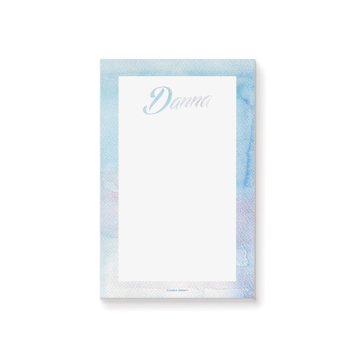 Blue Watercolor Notepad, Soothing Watercolor Notepad in Soft Shades of Blue, Calm and Tranquil Notepad