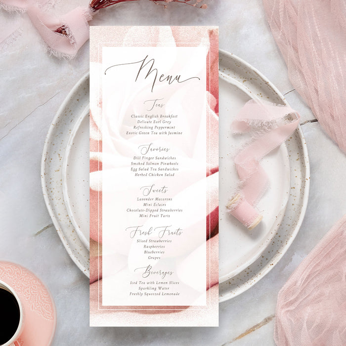Invitation Card for Birthday Tea Party with Pink Rose, Beautiful Invites for Ladies Tea, Mother's Day Tea Party, Tea Party Fundraiser Invitation
