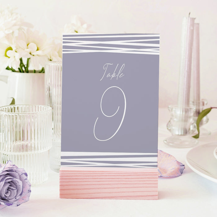 Lilac Wedding Invitation Card, Modern Invites for Wedding Celebration, Minimalist Invitation for Wedding Reception