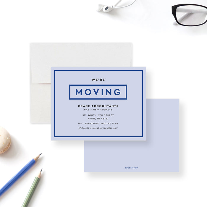 New Office Announcement Card, We've Moved Announcement, Business Change of Address, Personalized Moving Announcement Card, Our Office Has Moved