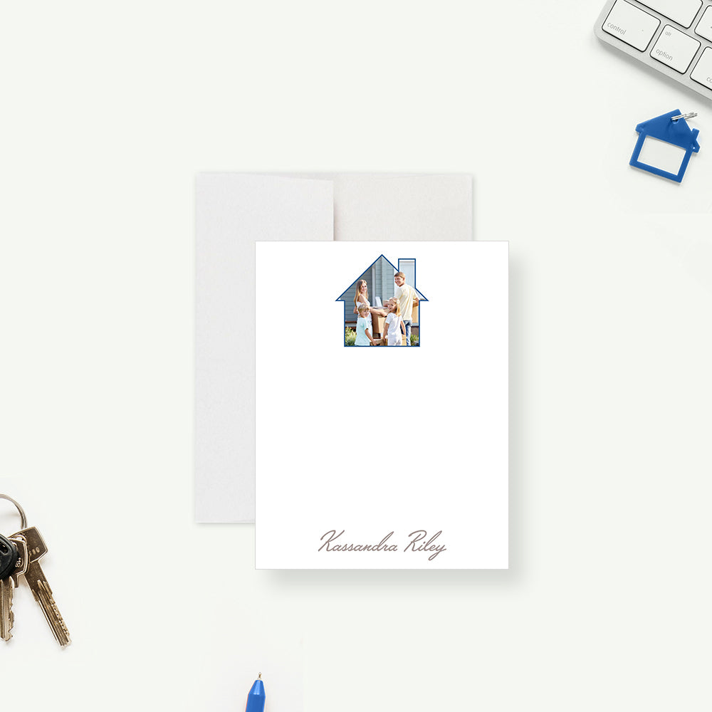 House Note Card, Welcome Home Stationery Card, Housewarming Thank You