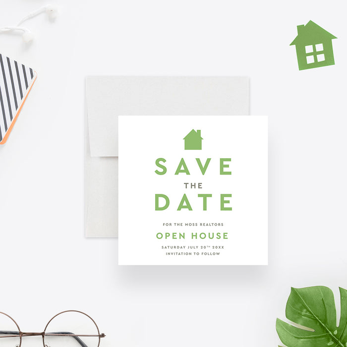 Modern Save the Date Card for Open House, Realtor Open House Save the Date, Real Estate Marketing Save the Date