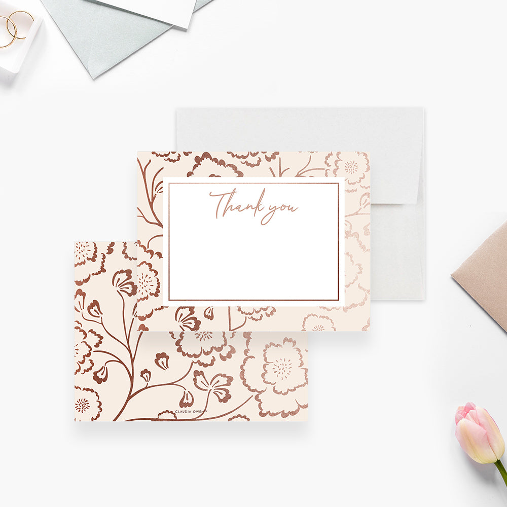 Floral Note Cards For Women, Flower Stationery Set, Unique Floral Stat —  Claudia Owen