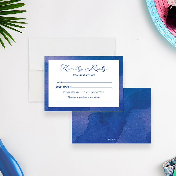 Watercolor Invitation Card for Pool Party, Summer Swimming Pool Party Invitation for Adults, Fun in the Sun Party Invites