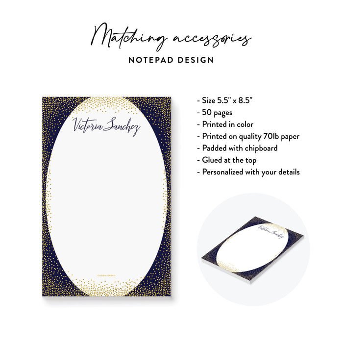 Navy and Gold Birthday Invitation Elegant Party Card