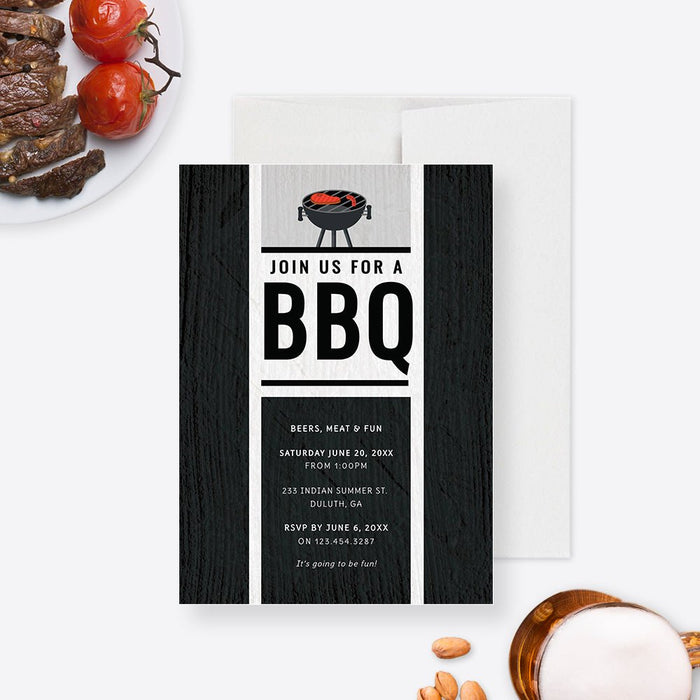 BBQ Birthday Invitation Digital Download, Summer BBQ Engagement Party Invites, Birthday Backyard BBQ Editable Template, BBQ Wedding Shower Invites, Housewarming Party