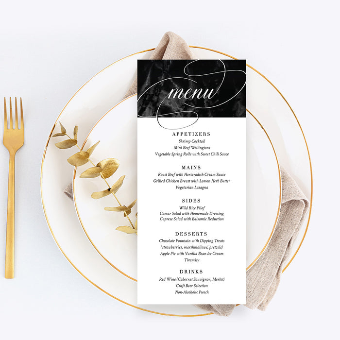 Retirement Party Invitation Card with Black Marble Design, Retirement Dinner Invites, Elegant Invitation for Surprise Retirement Celebration