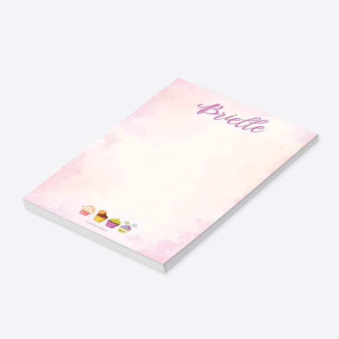 Cupcake Notepads, Cute Cupcake Stationery, Personalized Gifts for Girls
