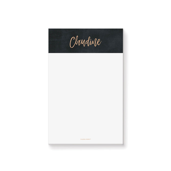Modern Notepad with Chalkboard Design, Custom Writing Paper Pad for Women, Personalized Ladies Stationery for the Office