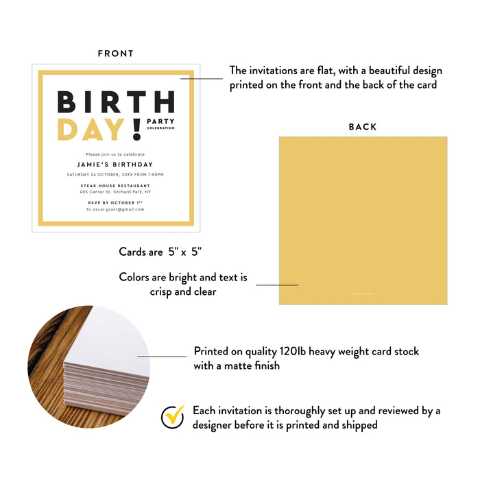 Mens Birthday Party Invitations For Any Age