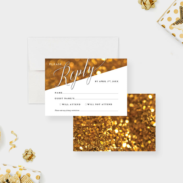 Its a Wrap Golden Invitation Card for Retirement Party, Elegant Goodbye Party Invitation, Personalized Retirement Luncheon Invites