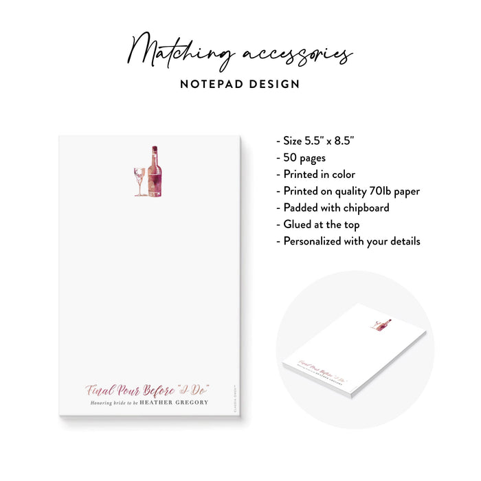 Wine Bachelorette Party Invitation Elegant Winery Celebration