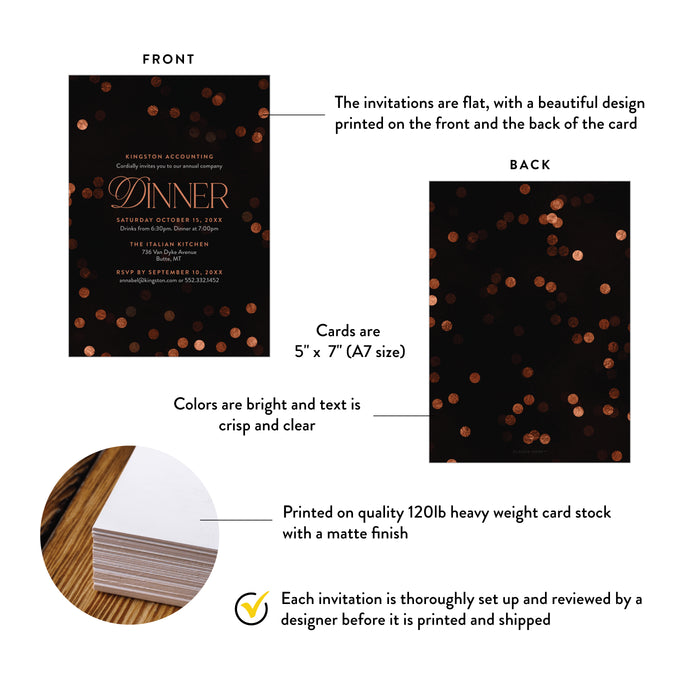 Corporate Dinner Invitation Annual Company Event