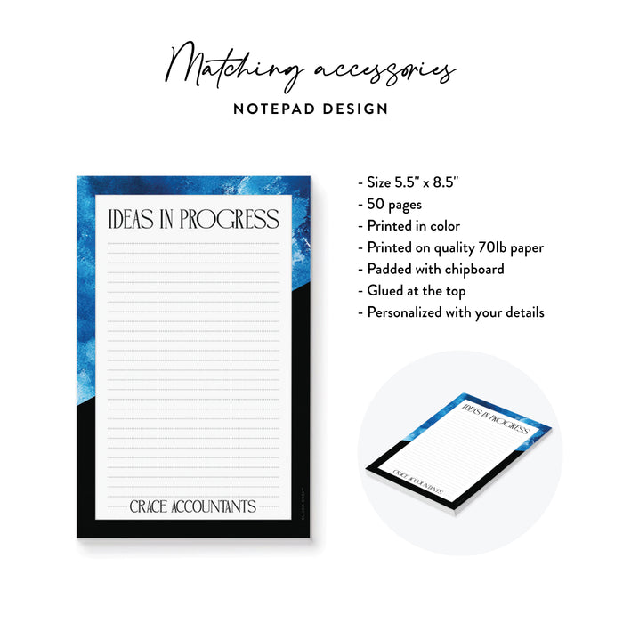 Modern Corporate Event Invitation Blue Black Business Party