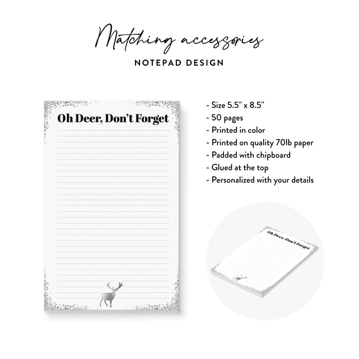 Winter Deer Holiday Party Invitation New Years Eve Invite