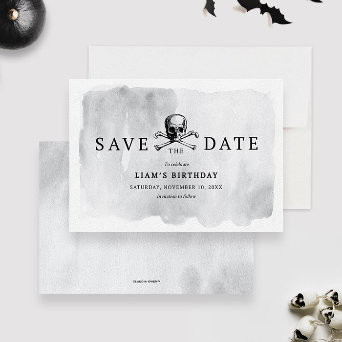 Save the Date Card for Death Birthday Themed Party Editable Template, RIP 20s 30s 40s Printable Digital Download, 30th 40th 50th Birthday Party