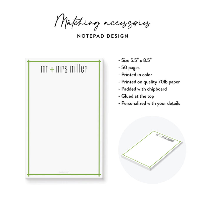 Green Engagement Party Invitation Modern Minimalist Couple Invite