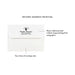 White envelope with black return address printing on a white background