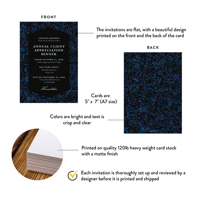 Corporate Client Appreciation Dinner Invitation Elegant Design