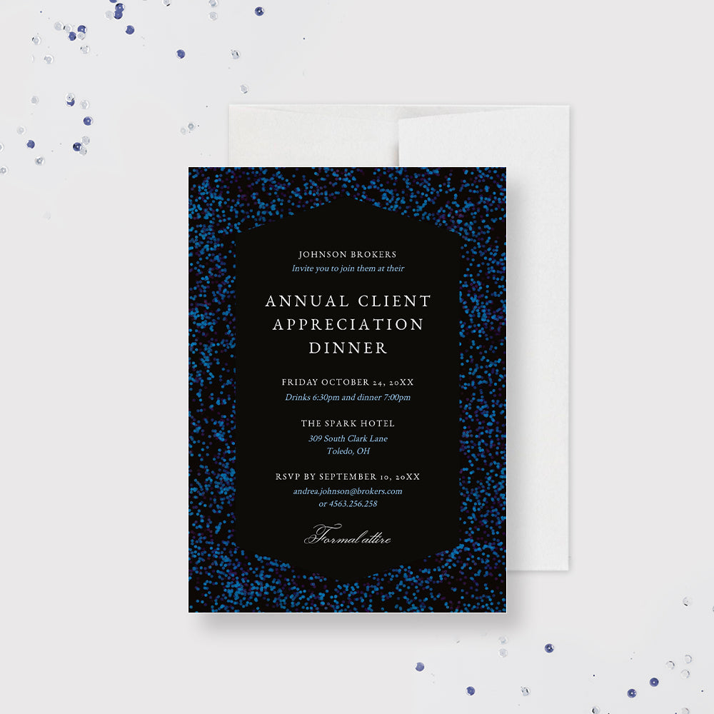 Client Event Invite Business Annual Client Appreciation Dinner Party Invitation Template,