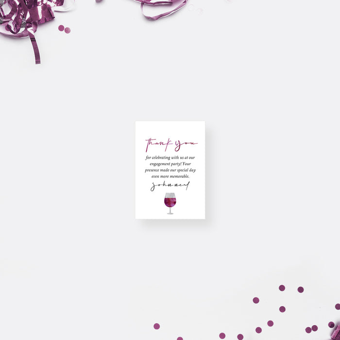 Wine Tasting Birthday Party Invitation Card with Wine Glass Design, Wine Night Invites, Winery Bridal Shower Invitations