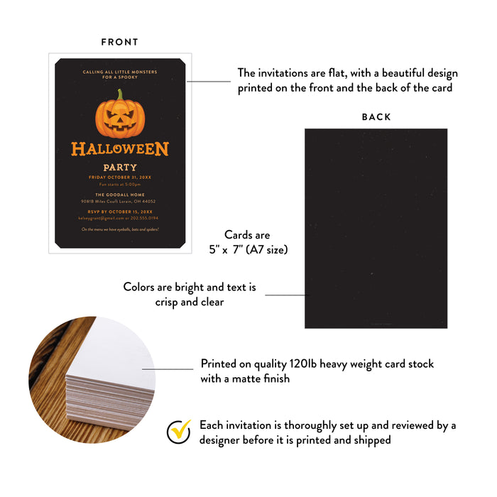 Halloween Party Invitation Pumpkin Kids Halloween Invite