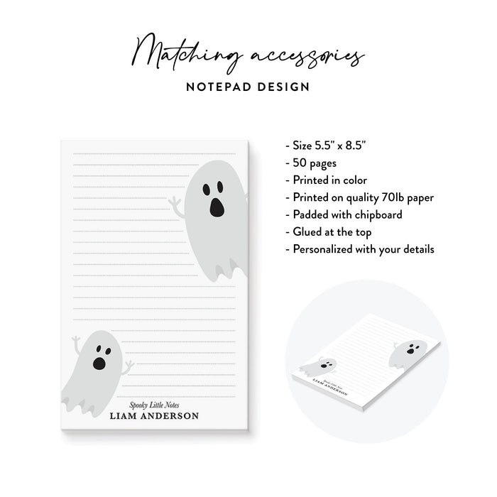 Personalized Cute Ghost Halloween Birthday Party Invitation for Kids