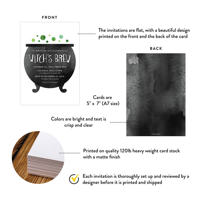 Witch’s Brew Halloween Party Invitation Spooky Event Card