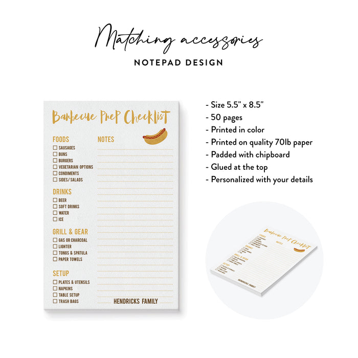 Personalized Barbecue Birthday Party Invitation Hot Dog Cookout