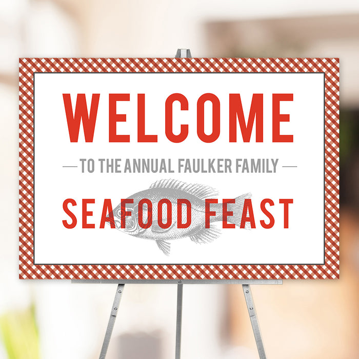Modern Seafood Feast Party Invitation Card, Fish Birthday Invites, Seafood Boil Invitations