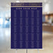 Corporate gala seating chart in navy and gold with art deco design for business events and banquets in an editable digital template