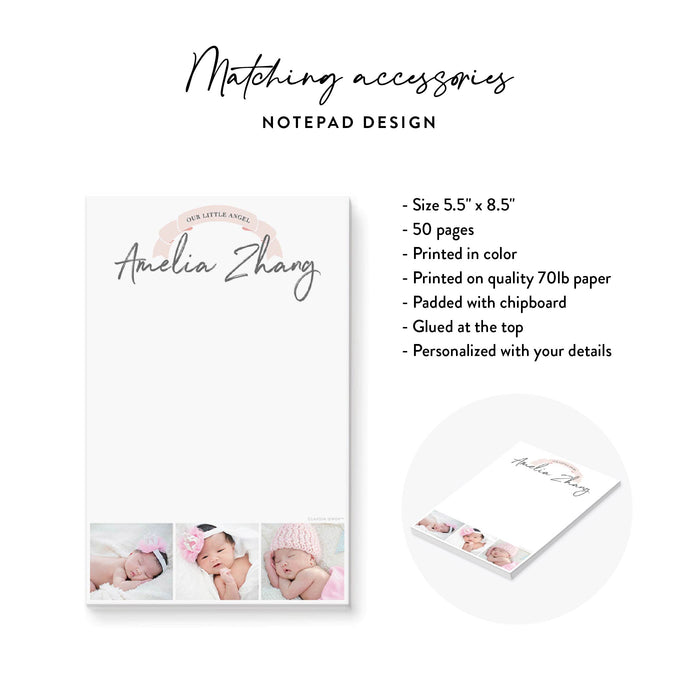 Personalized Baby Shower Invitation Blush Pink Theme for Girls