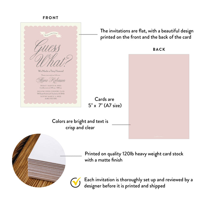 Blush Pink Sip and See Invitation Personalized Baby Meet and Greet