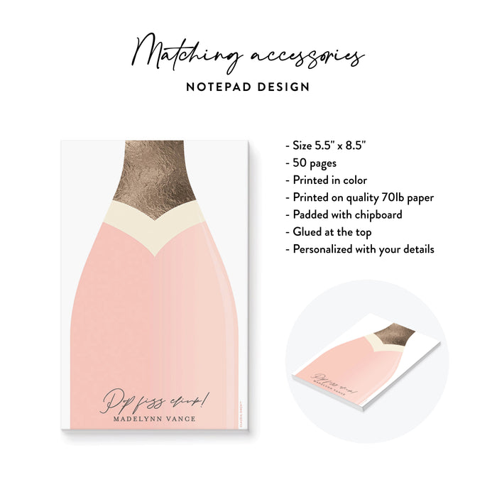 Champagne Bottle Birthday Invitation Elegant Party Card