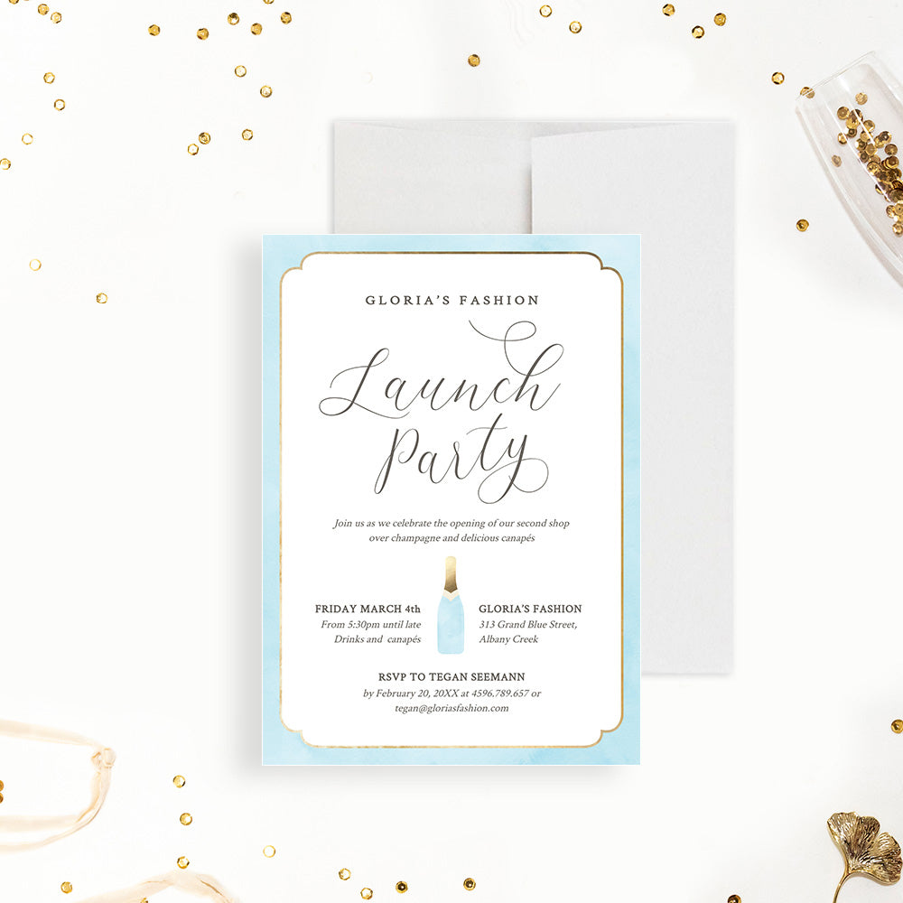 Launch Party Invitation Template, Business Opening Celebration Editabl