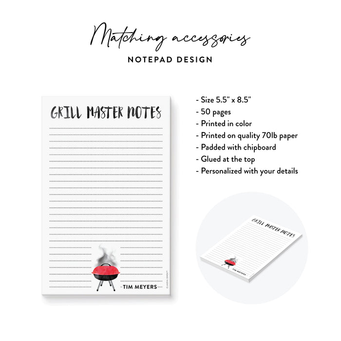 Personalized Watercolor BBQ Birthday Party Invitation with Grill