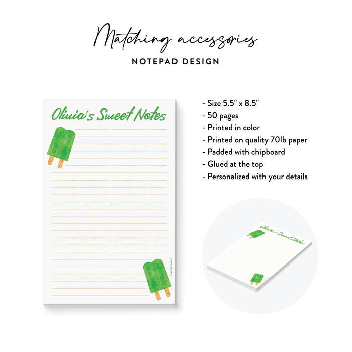 Personalized Green Ice Pop Birthday Party Invitation for Kids