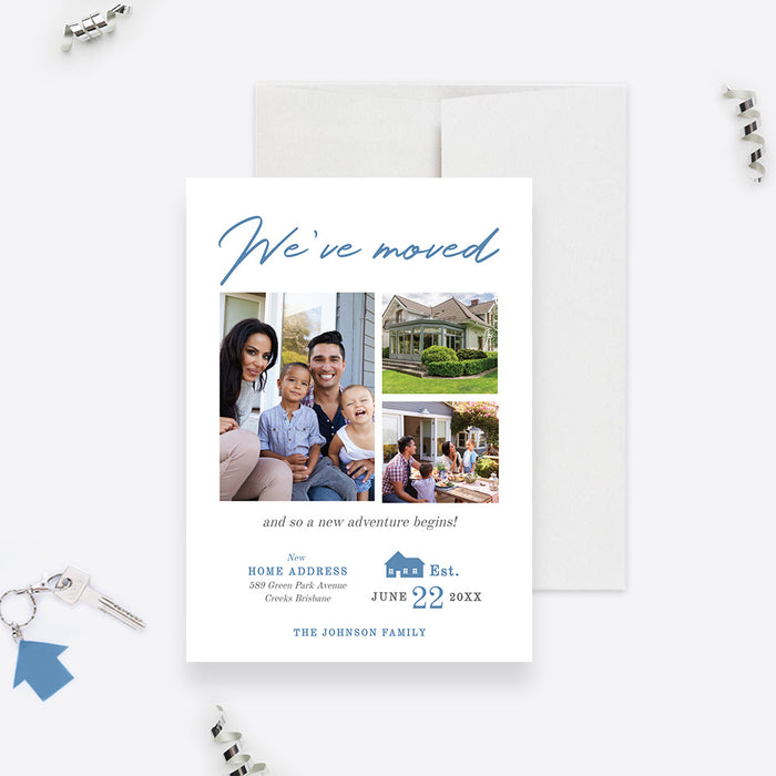 Moving Announcement Template, Moving Card Printable Digital Download, We've Moved Address Announcement Card, Moving House Card