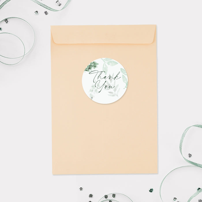 Greenery Birthday Invitation Card with Watercolor Leaf Design, Summer Birthday Invites, Summer Bridal Shower Invitations