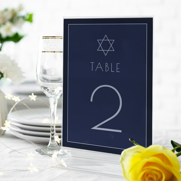 Bar Mitzvah Modern Invitation Card, Star of David Invite for Religious Jewish Birthday Celebration, Jewish Party Invites