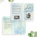 Celebration of life funeral program digital template featuring soft watercolor memorial design