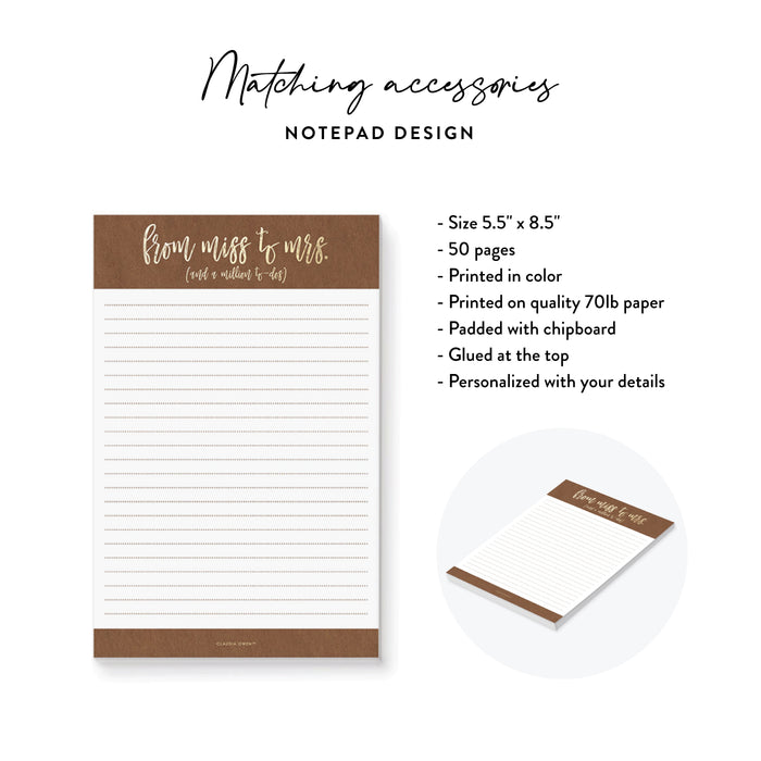 She Said Yes Engagement Invitation Rustic Brown Party Invite